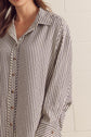 Long Sleeve Button Up Collard Top