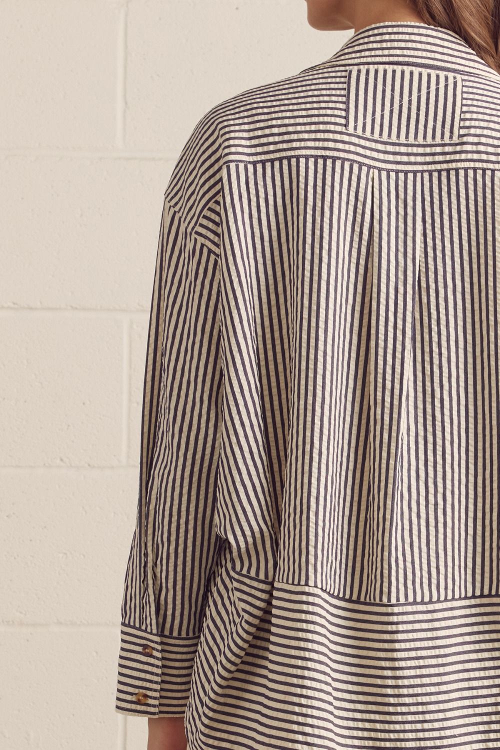 Long Sleeve Button Up Collard Top