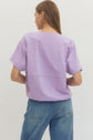 Solid Short Sleeve Round Neck Featuring Drawstring Hem