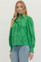 Embroiderd Long Sleeve Top with Eyelet Detail