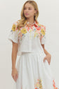 Floral Print Top & Midi Skirt