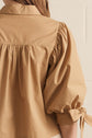 Solid 3/4 Sleeve Top with Scallop Accent