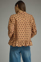 Polka Dot Top Featuring Ruffle Hem