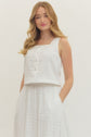 S30714 - White Eyelet Top and Skirt Set