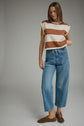 Striped Cap Sleeveless Sweater