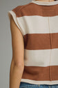 Striped Cap Sleeveless Sweater