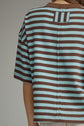 Striped Ribbed Short Sleeve Top