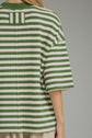 Striped Ribbed Short Sleeve Top