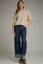 Polka Dot Round Neck Short Sleeve Sweater