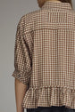 Gingham Top Featuring Peplum Hem