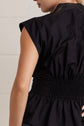 Solid V-Neck Sleeveless Blouse With Tie Waist