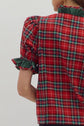 Red Plaid Puff Sleeve Christmas Top image 5