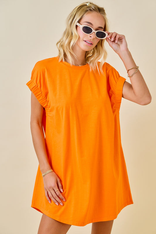 Orange Knit Mini Dress image 0