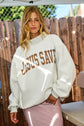 CROSS - JESUS SAVES MOCK NECK SWEATSHIRT