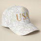 USA Letter Embroidery Camo Print Baseball Cap