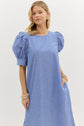 Denim Striped Pullover Maxi image 3