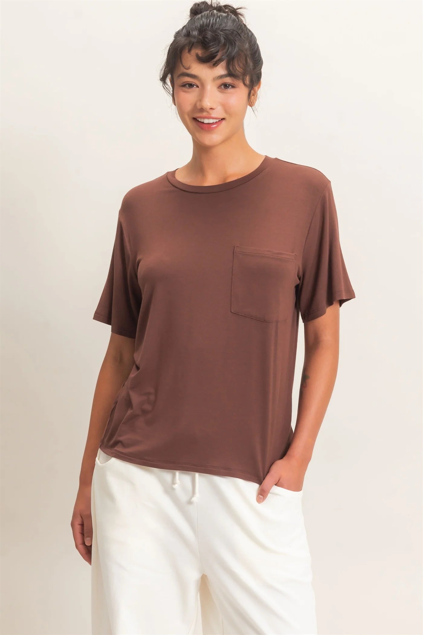 Classic Crew Neck Pocket T-Shirt