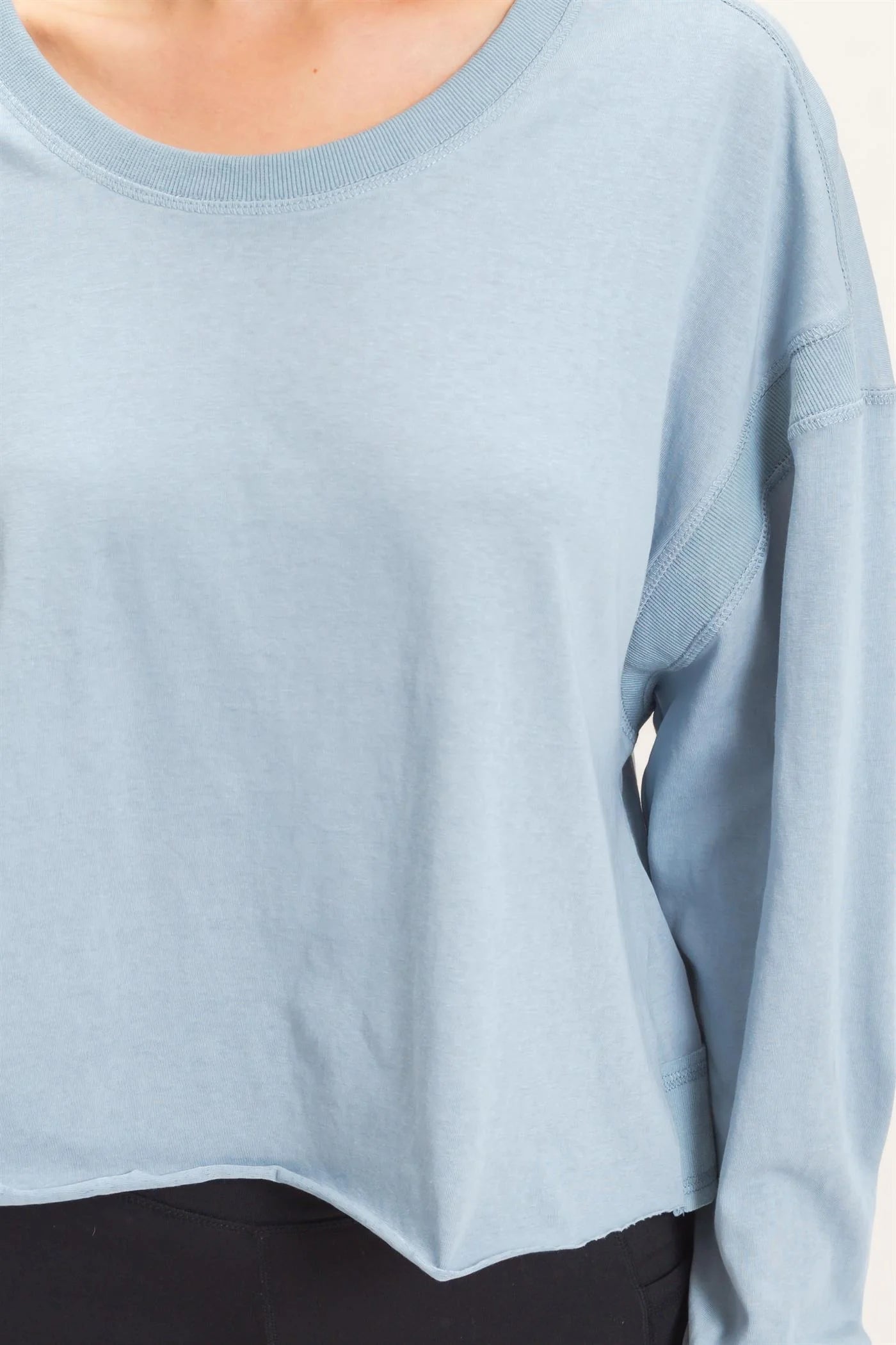 Long Sleeve Open Back Top