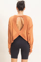 Long Sleeve Open Back Top