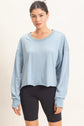 Long Sleeve Open Back Top