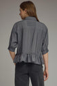 Gingham Top Featuring Peplum Hem